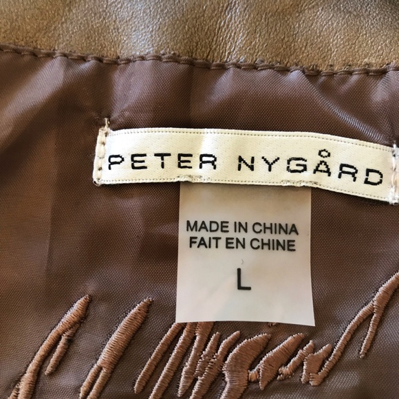 Peter Nygard Leather Jacket Size L - Picture 4 of 5